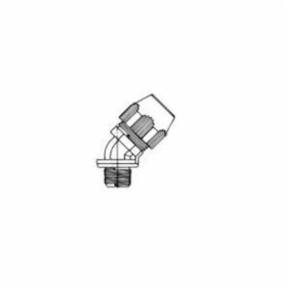 T&B® Plastic Bullet® LT4150P Flexible Liquidtight Conduit Connector, 1-1/2 in Trade, 45 deg, Thermoplastic